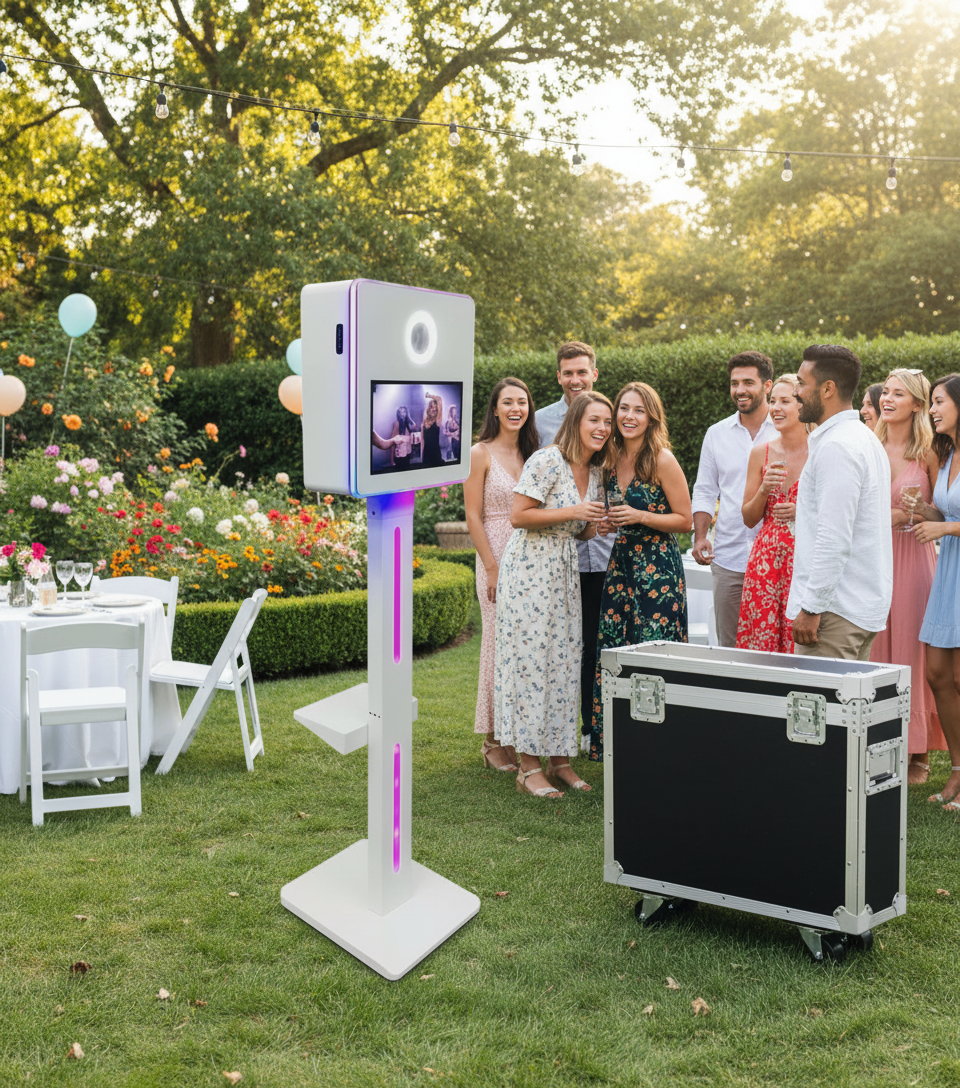 Fotobox bei Gartenparty