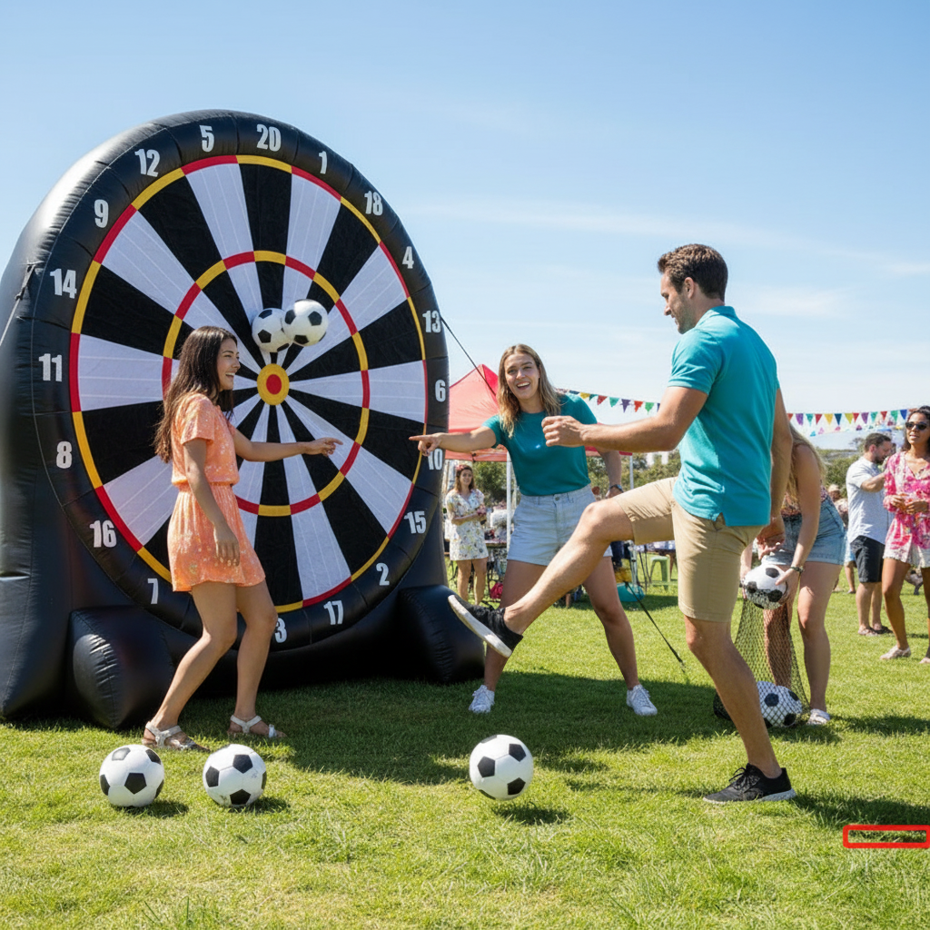 Fußball-Dart in Aktion
